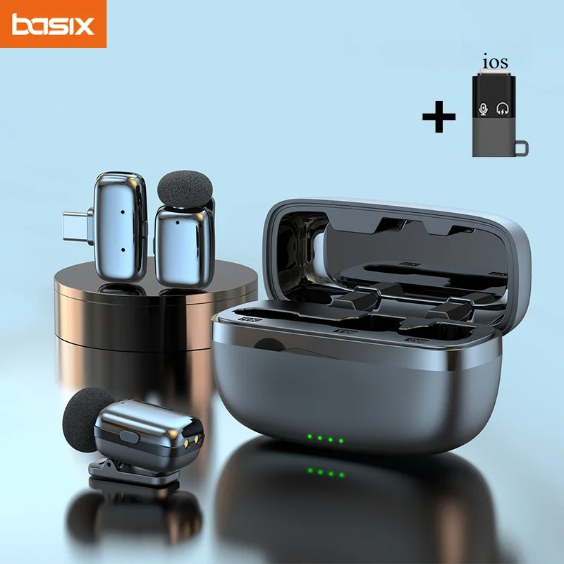 Phone Cases - Conjunto de Microfone Lavalier Sem Fio