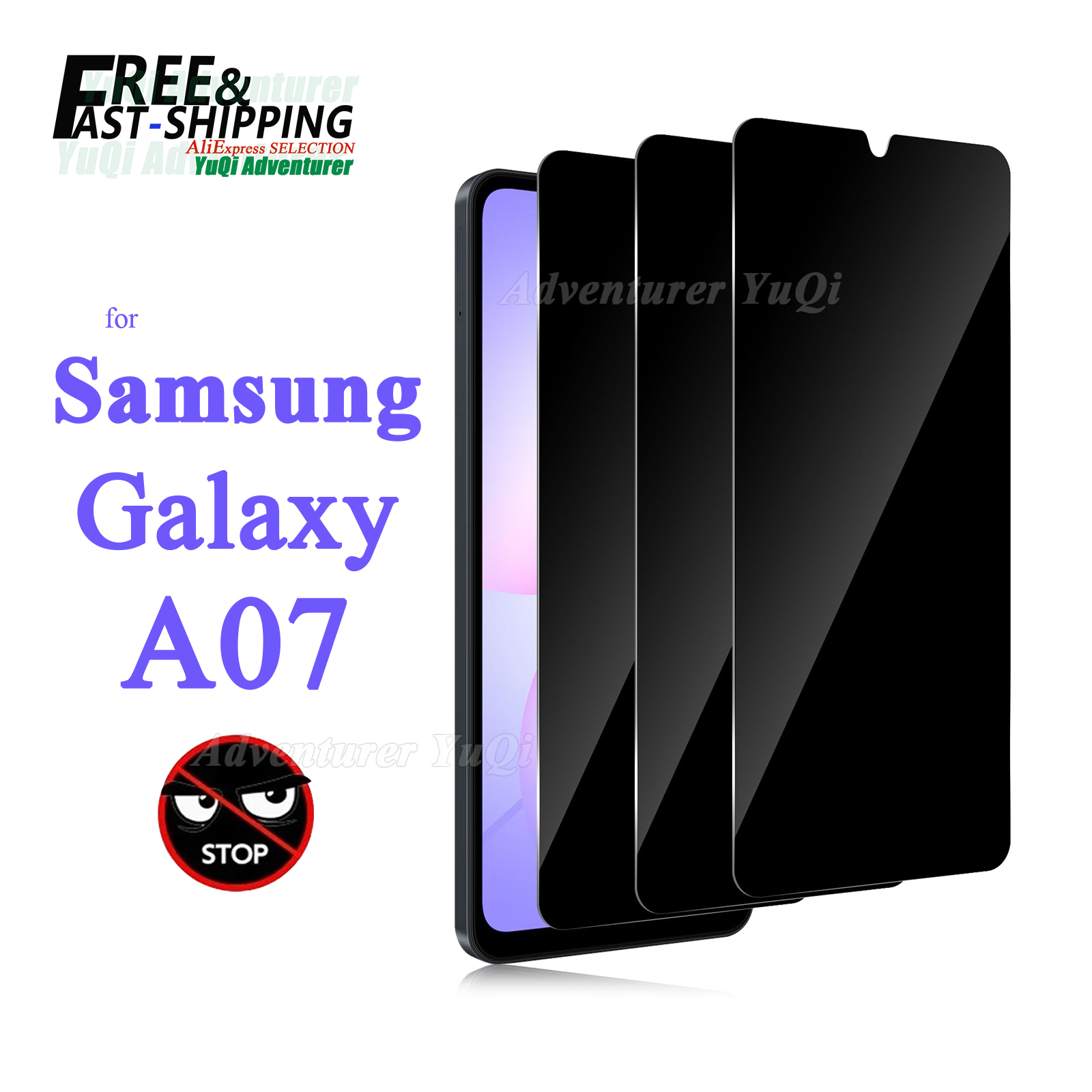 Anti Spy Privacy Glass Case - Protetor de tela anti-espião para Samsung