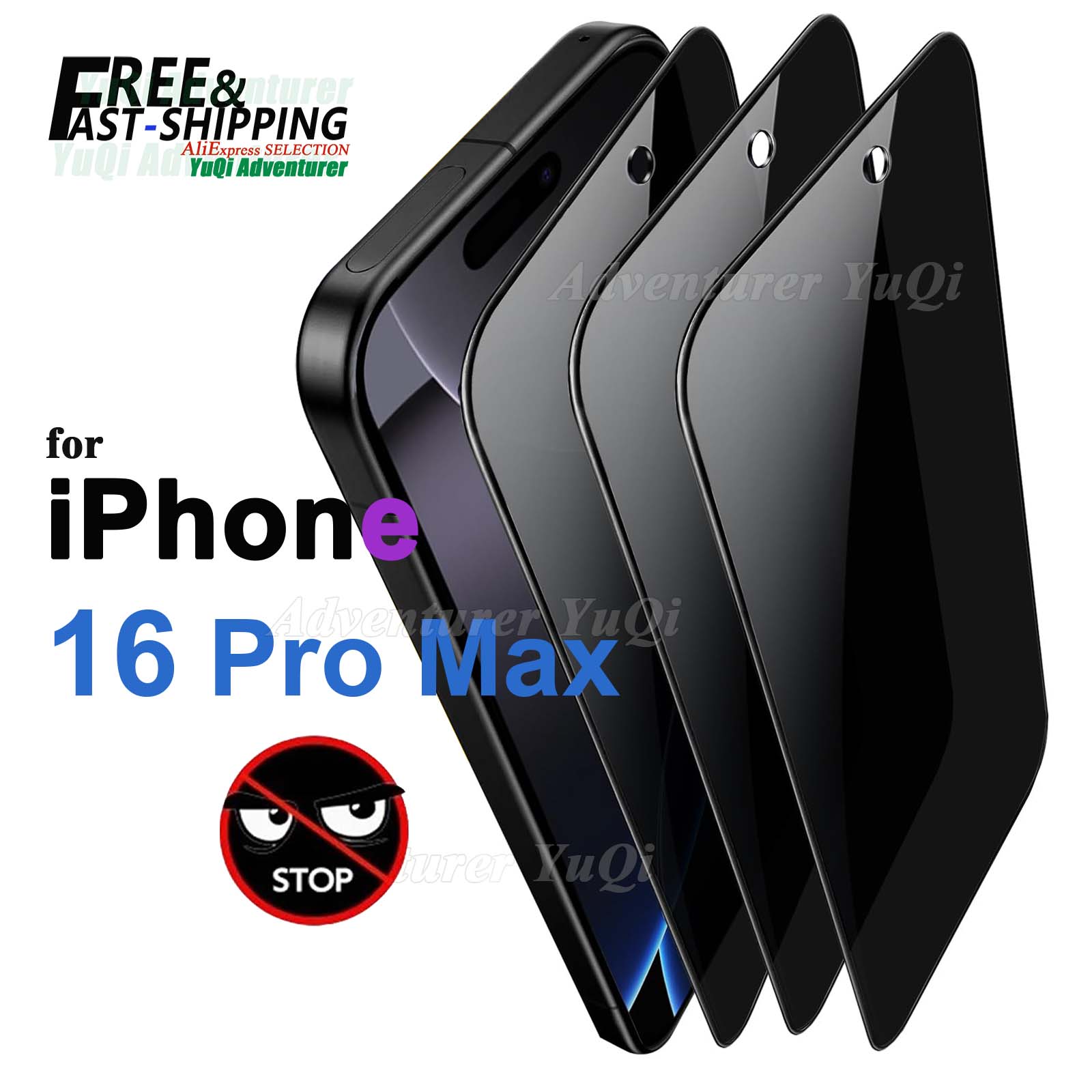 Anti Spy Privacy Glass Case - Protetor de tela anti-espião para iPhone
