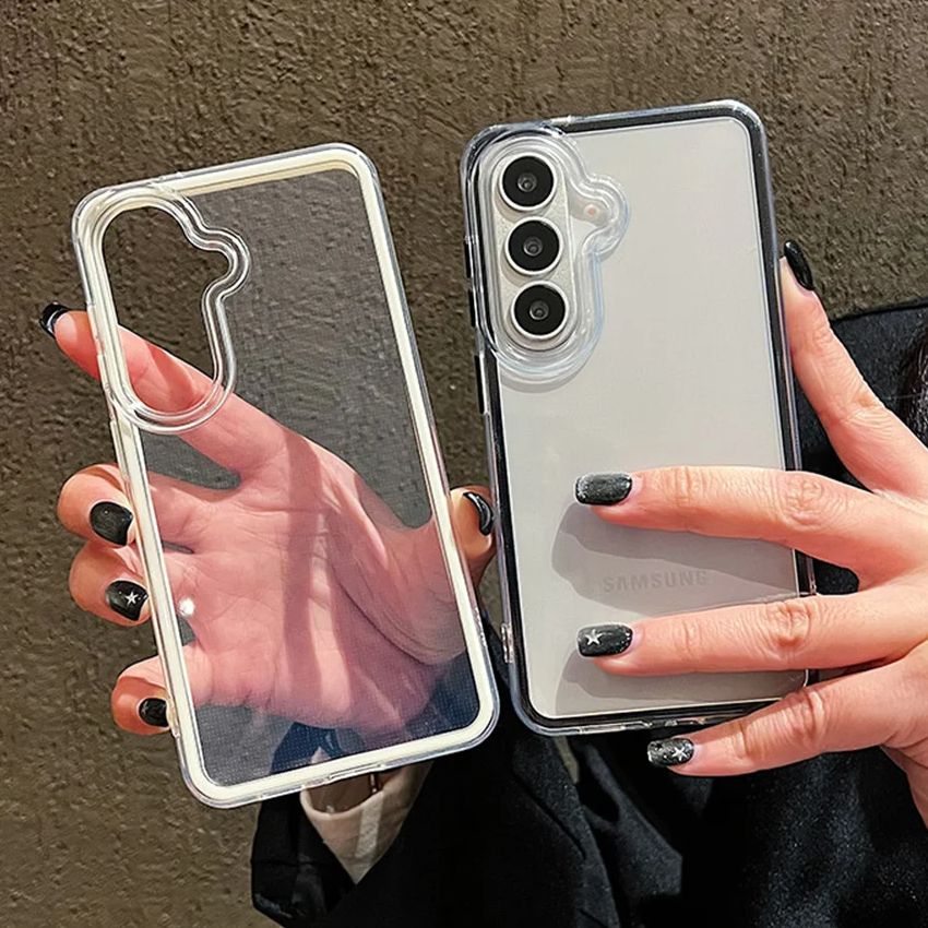 Clear Shockproof Bumper Case - Capa de Luxo com Borda Colorida