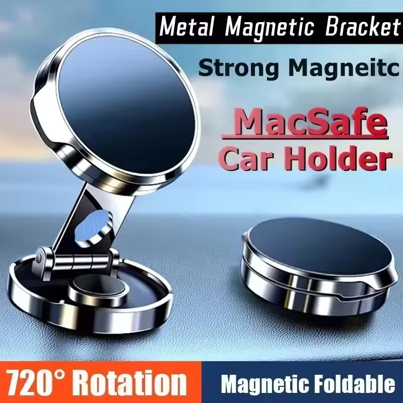 Phone Stands - Suporte Magnético Redondo Dobrável para Carro,