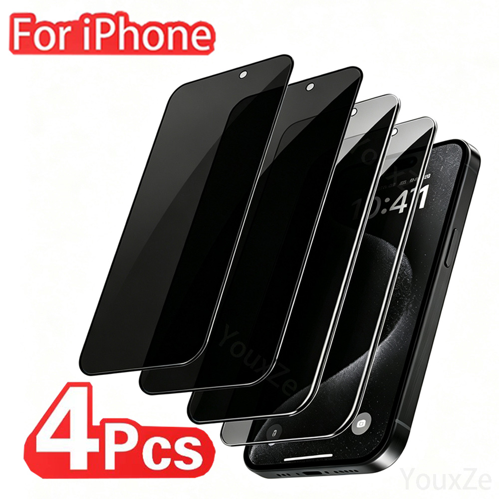 Anti Spy Privacy Glass Case - 4 Peças de Vidro Temperado Anti-Espião