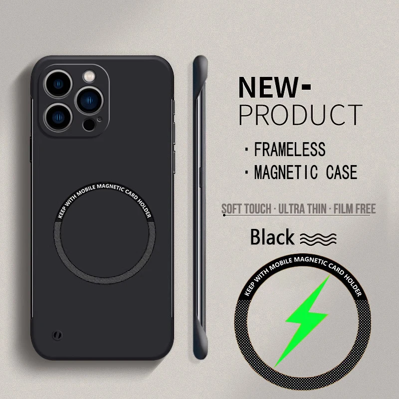 Para magsafe magnético sem mol - Ultra Thin Frameless Phone Cover avaliação e preço