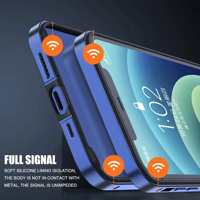Capa de Telefone Híbrida com E - Metal Bumper Aluminum Frame Case avaliação e preço