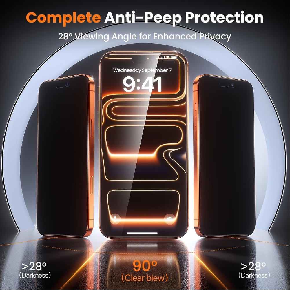 [Conjunto de 5 Peças] 3 Protet - Anti Spy Privacy Glass Case avaliação e preço