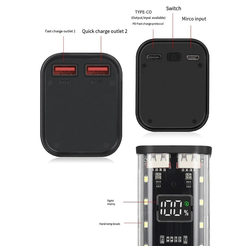Design de Porta USB Tipo C, Ca - Power Banks avaliação e preço