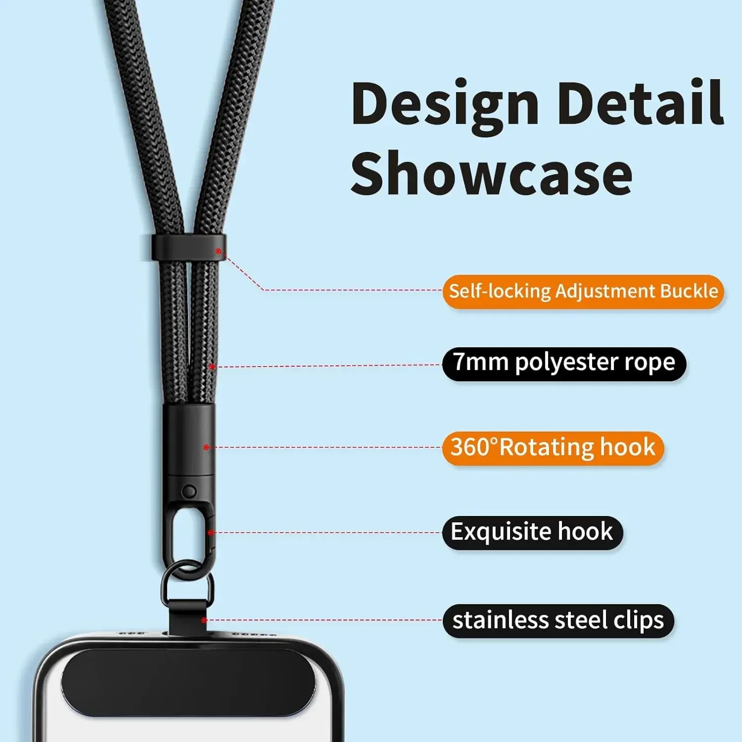 Cordão universal para celular  - Crossbody Lanyard Neck Strap Case avaliação e preço