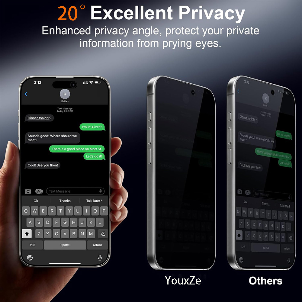 4 Peças de Vidro Temperado Ant - Anti Spy Privacy Glass Case avaliação e preço