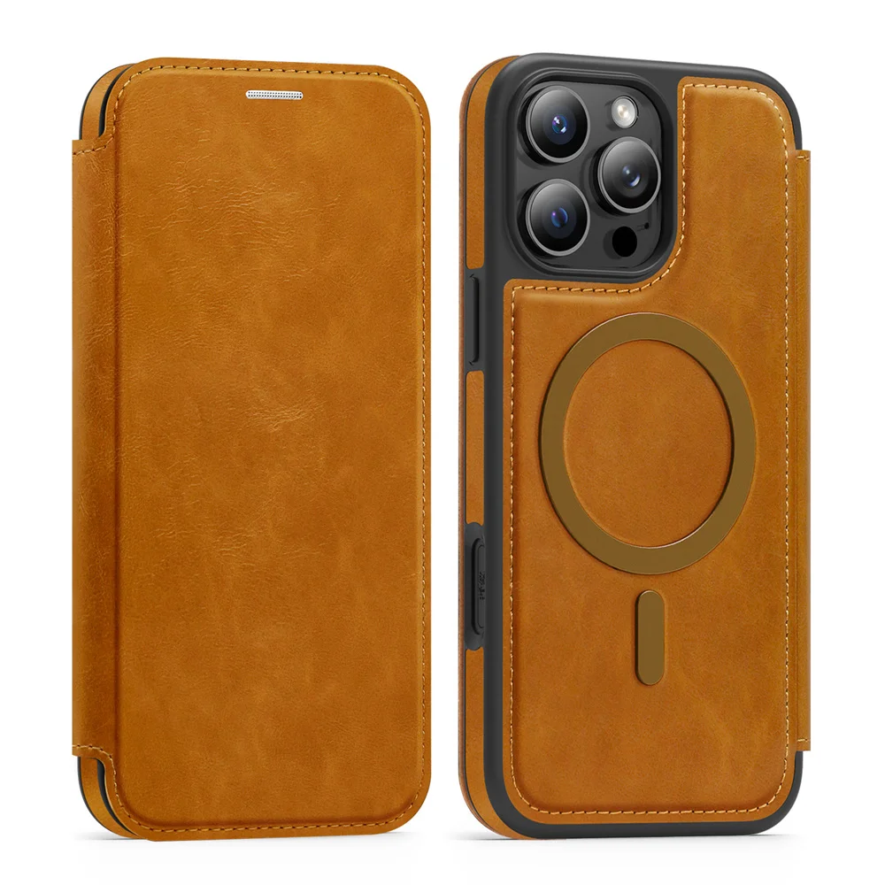 Capa de Telefone de Couro com  - Leather Wallet Card Holder Phone Cover avaliação e preço